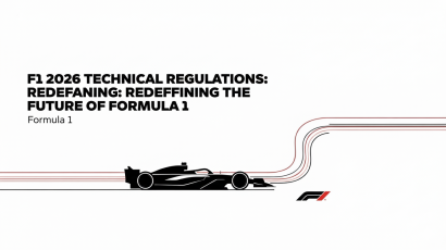 Minimalist 16:9 professional graphic of a 2026 F1 car silhouette showing active aero Z-mode and X-mode, featuring 2026 drivers Isack Hadjar and Arvid Lindblad.