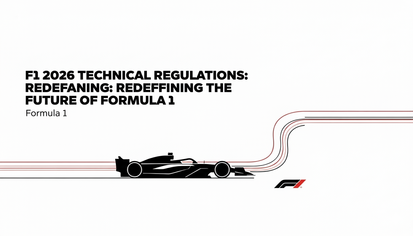 Minimalist 16:9 professional graphic of a 2026 F1 car silhouette showing active aero Z-mode and X-mode, featuring 2026 drivers Isack Hadjar and Arvid Lindblad.