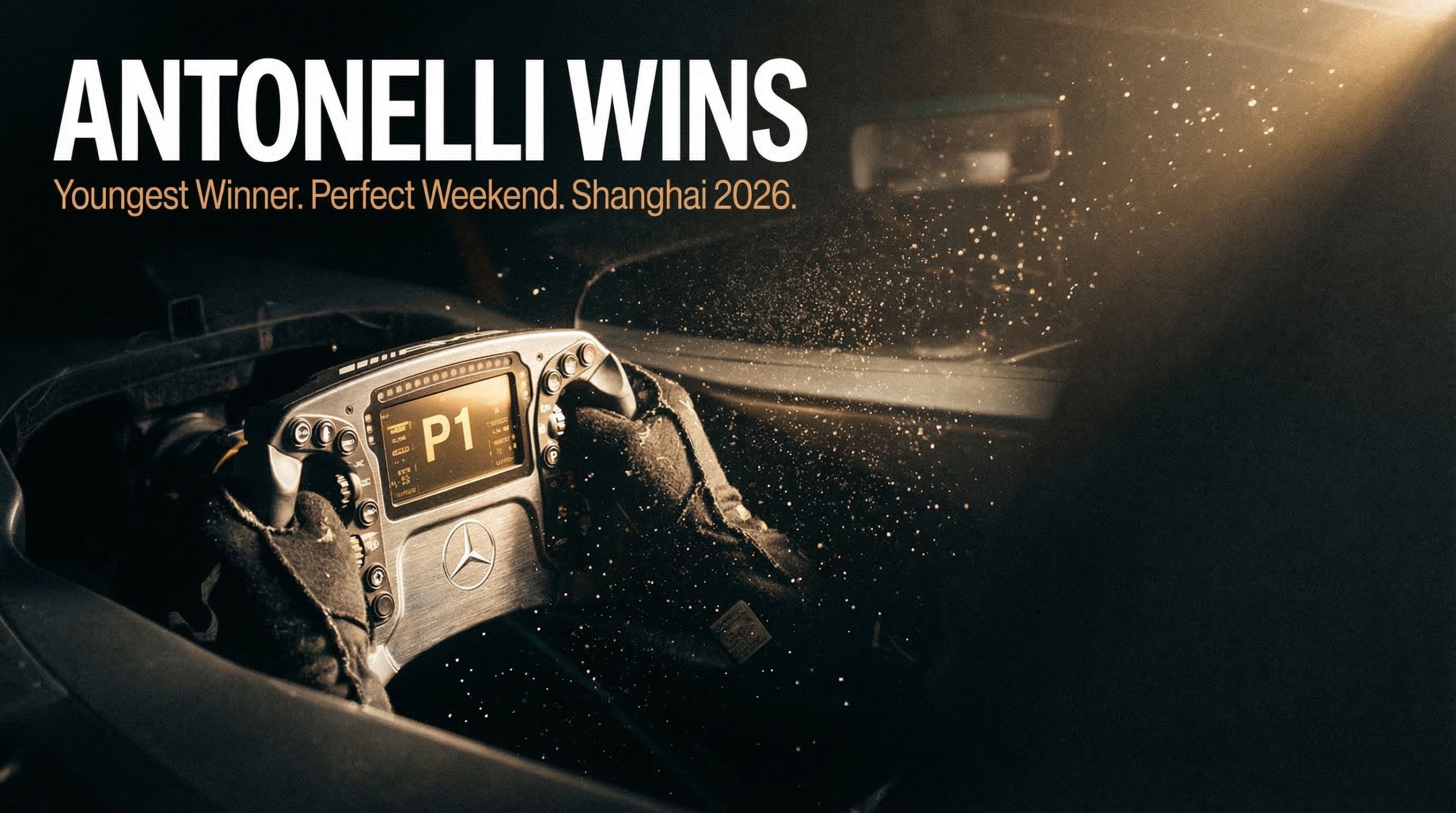 Chinese GP 2026 result Antonelli wins first F1 race with Mercedes one-two at Shanghai