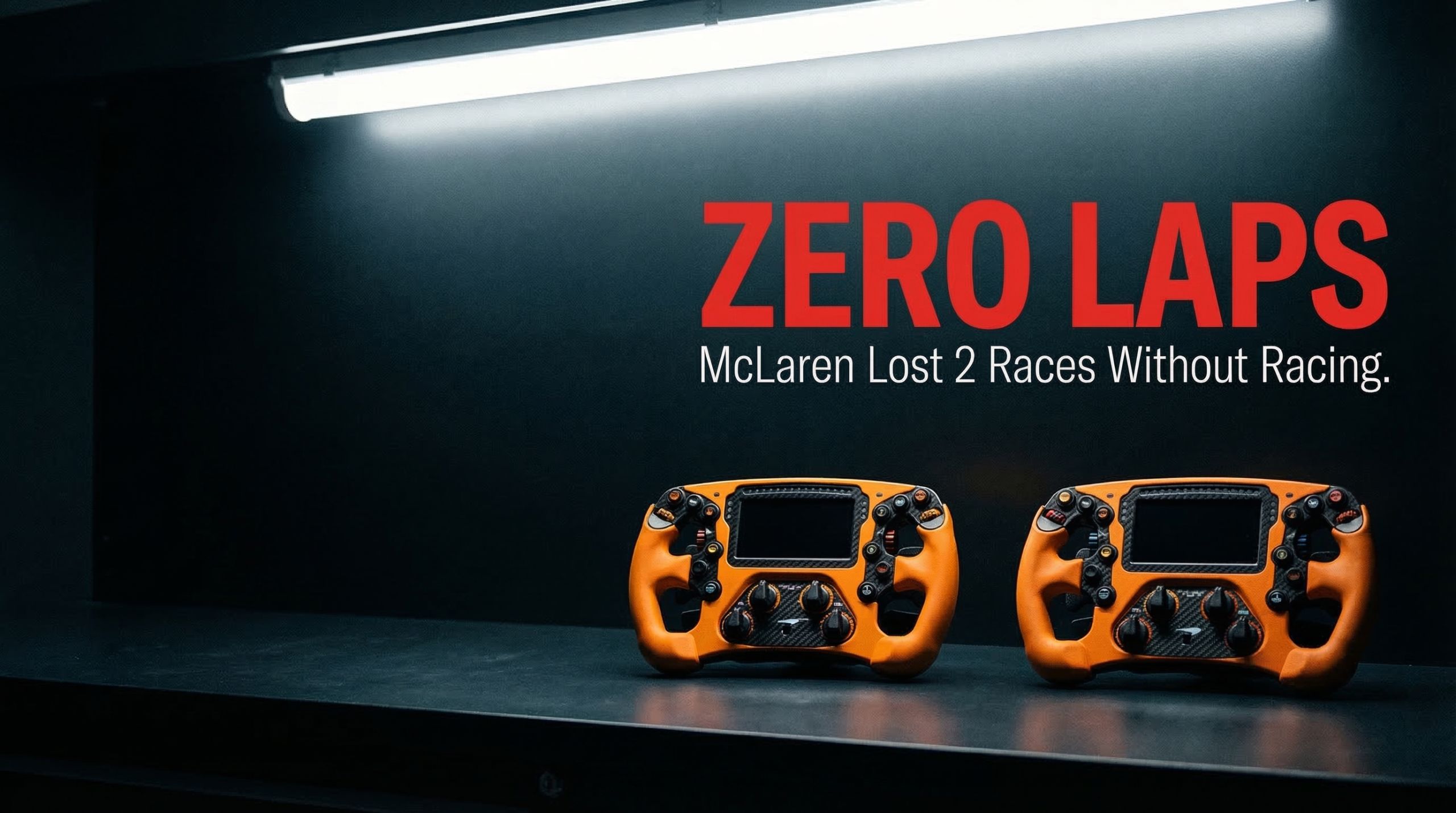 McLaren lost 2 races without turning a wheel with two abandoned steering wheels in empty garage