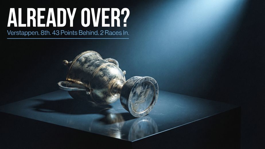 Verstappen 2026 title defence analysis with abandoned trophy representing 43 point championship deficit