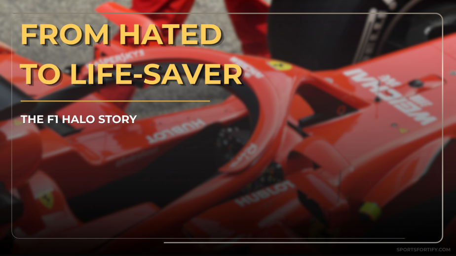 F1 halo device on a 2026 Formula 1 car showing the titanium safety bar above the cockpit