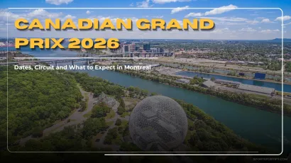 Aerial view of Circuit Gilles Villeneuve in Montreal for the Canadian Grand Prix 2026