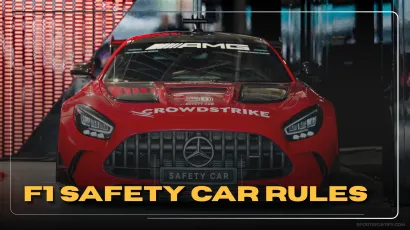F1 safety car Mercedes-AMG GT leading Formula 1 cars on track
