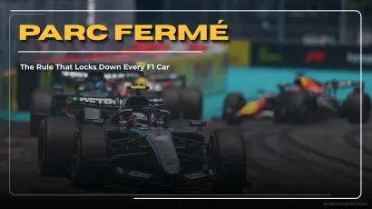 F1 car under parc ferme conditions after qualifying