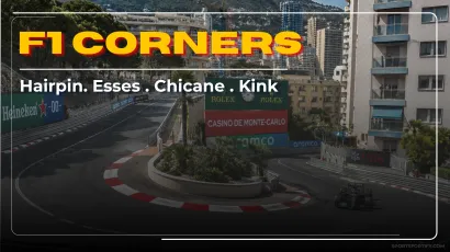 F1 corner types explained hairpin chicane esses diagram