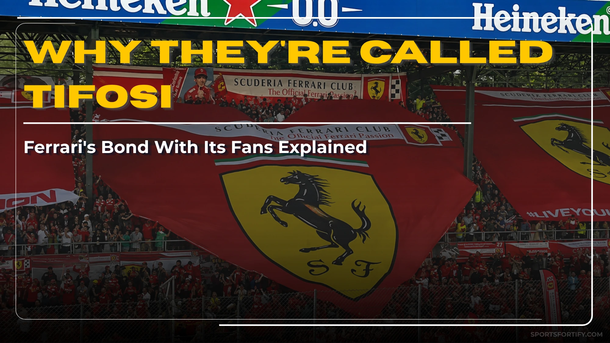 Tifosi Ferrari sea of red fans Monza Italian Grand Prix