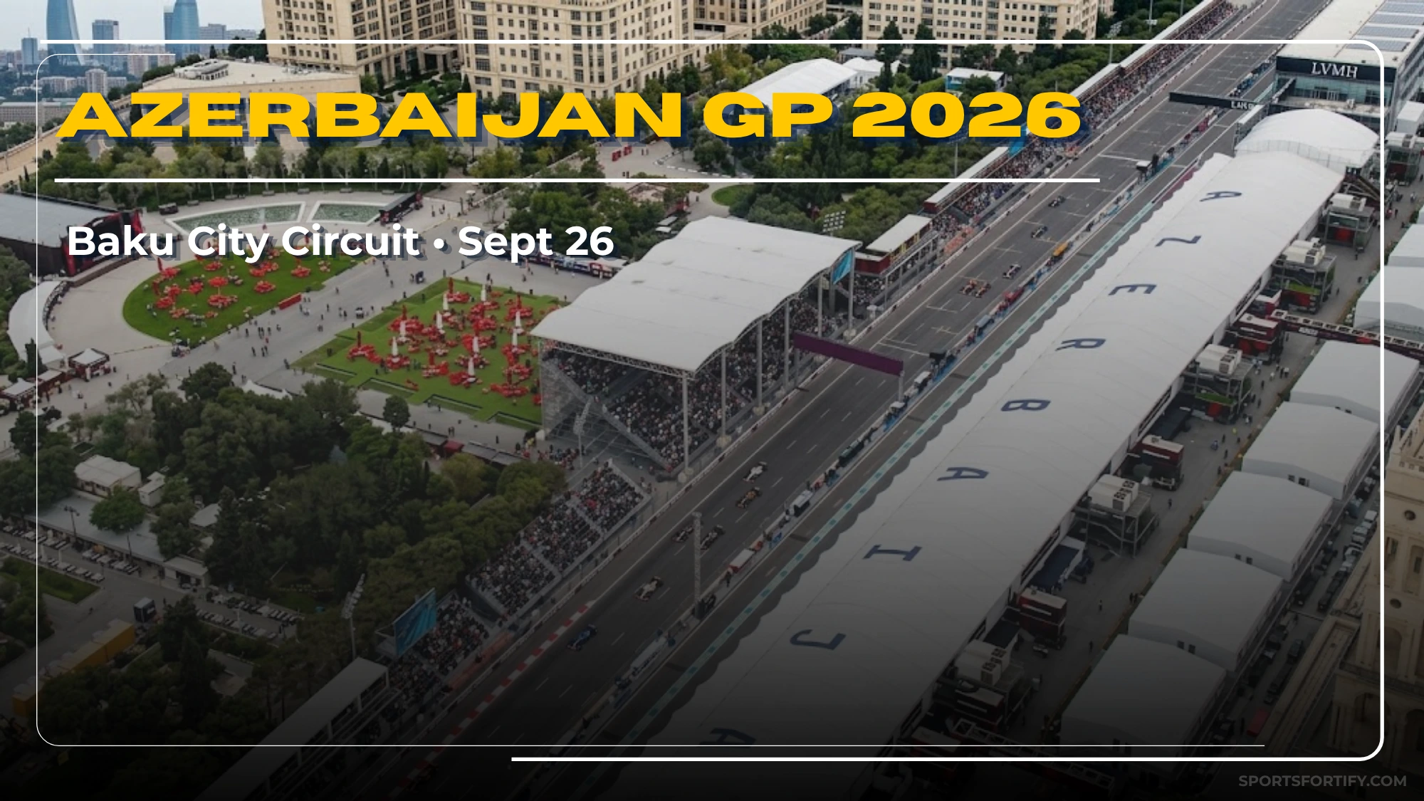 Azerbaijan Grand Prix 2026 guide showing the Baku City Circuit along the Caspian Sea