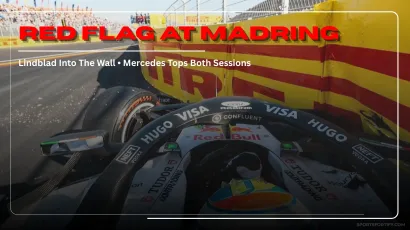Red flag shown during Madrid Grand Prix FP2 after Lindblad's crash at Madring