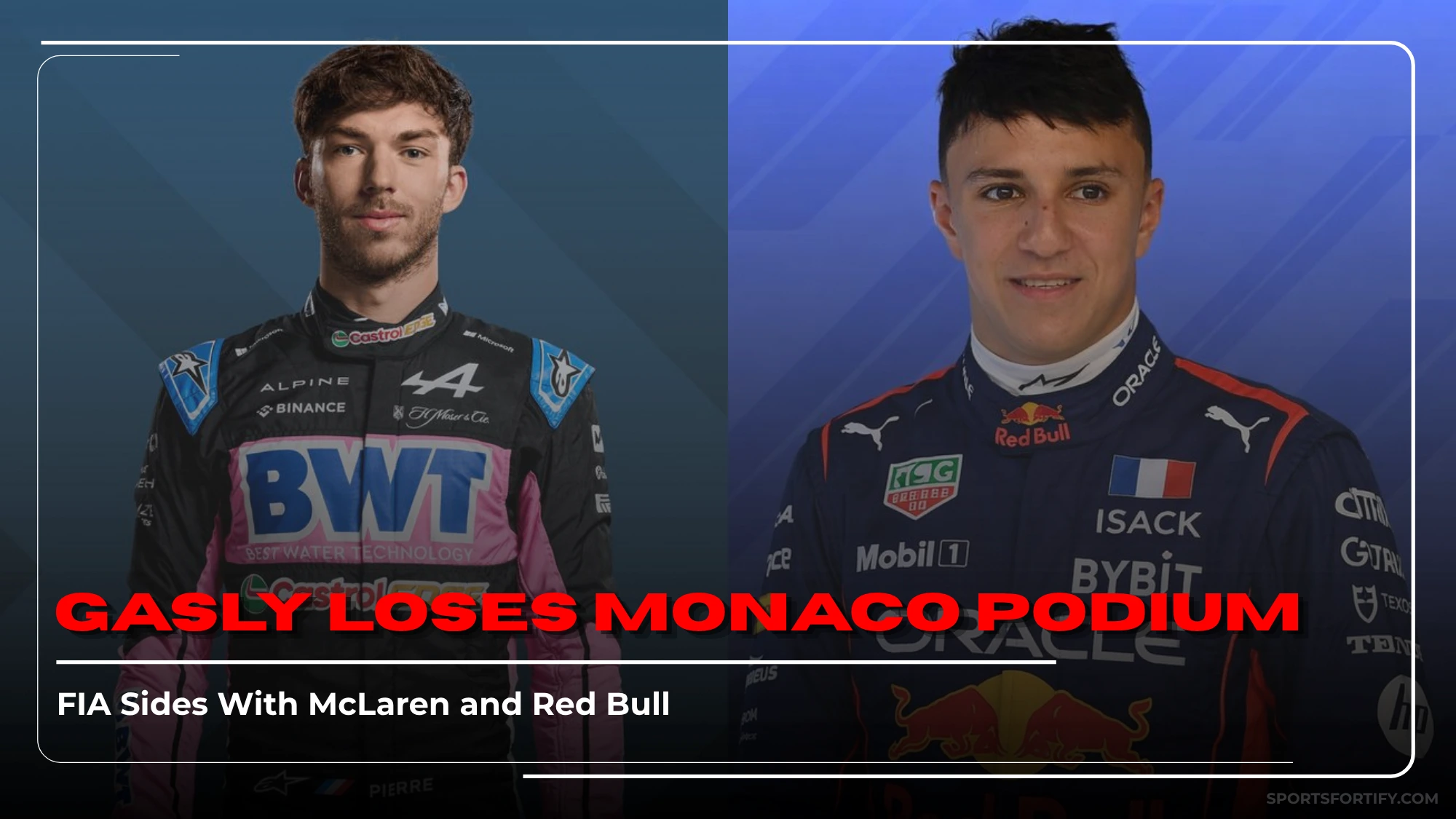 Pierre Gasly Alpine pit lane penalty Monaco Grand Prix podium