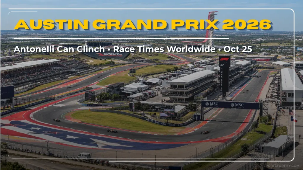 Austin Grand Prix 2026 race guide Circuit of the Americas start times