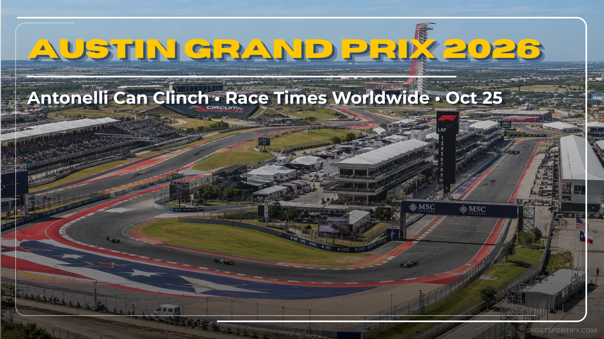 Austin Grand Prix 2026 race guide Circuit of the Americas start times